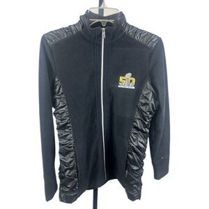 Cutter & Buck‎ Women's Size Medium Super Bowl 50 Black Fleece Jacket NFL